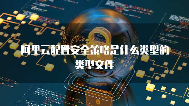 阿里云配置安全策略是什么类型的类型文件
