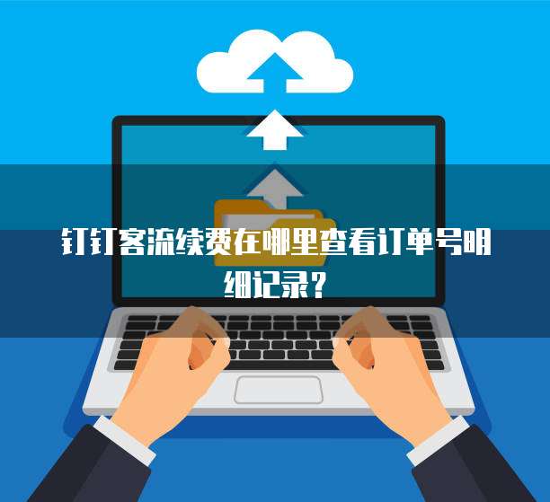 钉钉客流续费在哪里查看订单号明细记录?