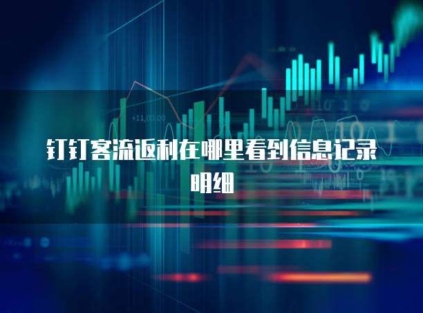 钉钉客流返利在哪里看到信息记录明细
