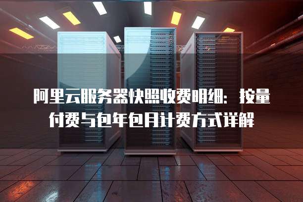 阿里云服务器快照收费明细：按量付费与包年包月计费方式详解