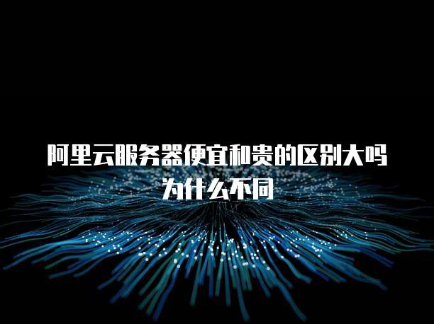 阿里云服务器便宜和贵的区别大吗为什么不同