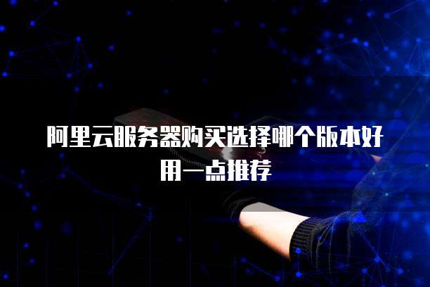 阿里云服务器购买选择哪个版本好用一点推荐