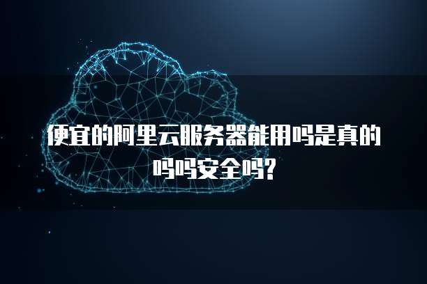 便宜的阿里云服务器能用吗是真的吗吗安全吗?