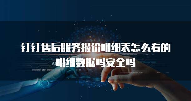 钉钉售后服务报价明细表怎么看的明细数据吗安全吗
