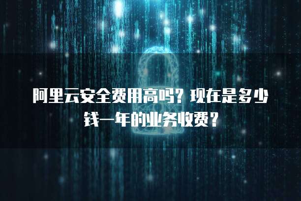 阿里云安全费用高吗?现在是多少钱一年的业务收费?