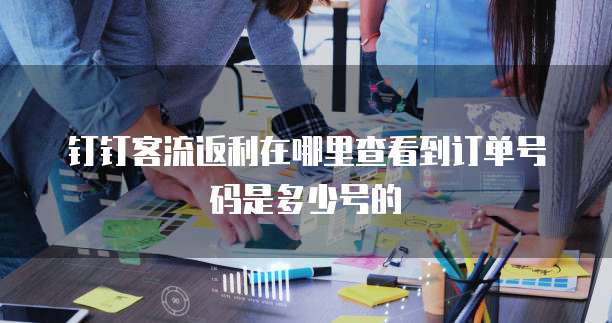 钉钉客流返利在哪里查看到订单号码是多少号的