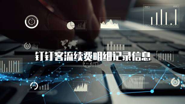 钉钉客流续费明细记录信息