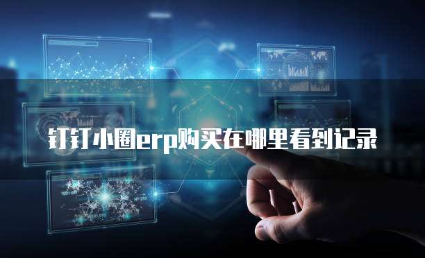 钉钉小圈erp购买在哪里看到记录