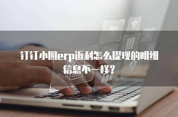 钉钉小圈erp返利怎么提现的明细信息不一样?