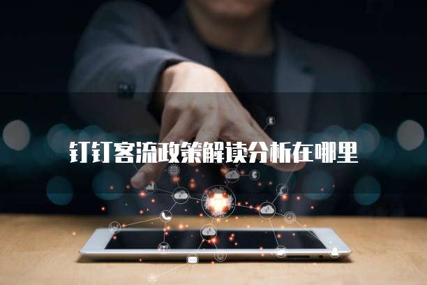 钉钉客流政策解读分析在哪里