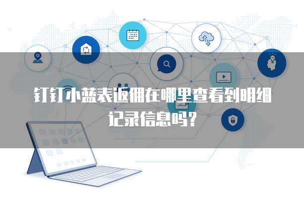 钉钉小蓝表返佣在哪里查看到明细记录信息吗?