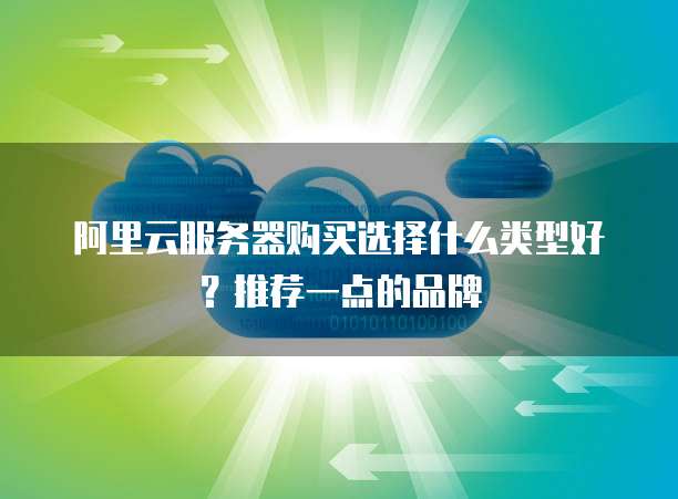 阿里云服务器购买选择什么类型好?推荐一点的品牌