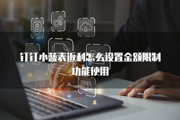 钉钉小蓝表返利怎么设置金额限制功能使用