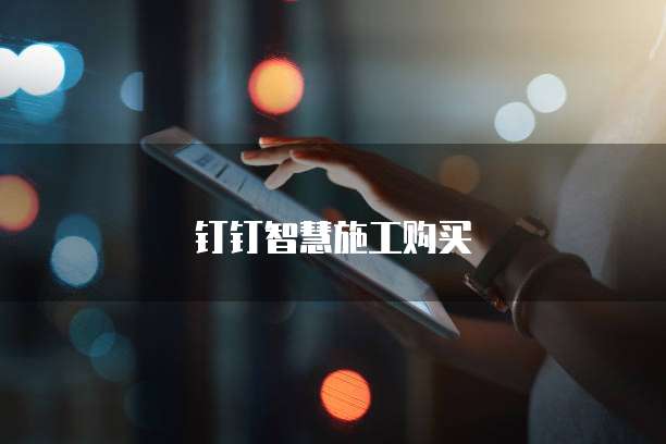 钉钉智慧施工购买