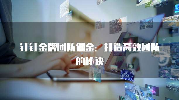 钉钉金牌团队佣金：打造高效团队的秘诀