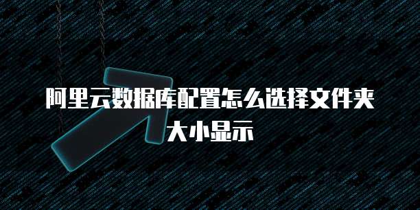 阿里云数据库配置怎么选择文件夹大小显示