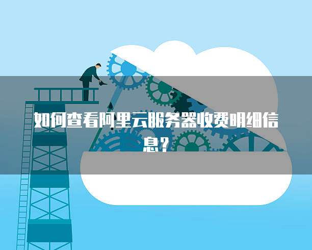 如何查看阿里云服务器收费明细信息？