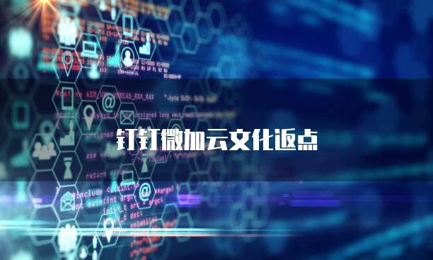 钉钉微加云文化返点