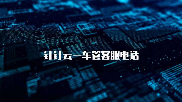 钉钉云一车管客服电话