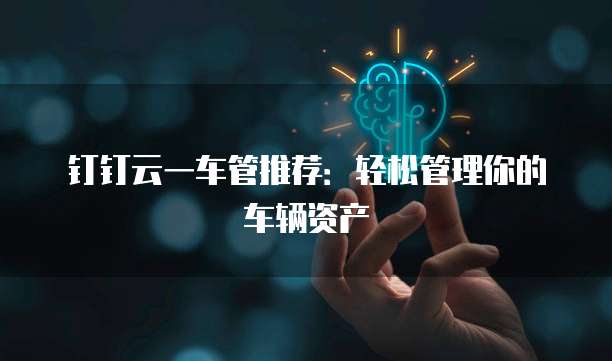 钉钉云一车管推荐:轻松管理你的车辆资产