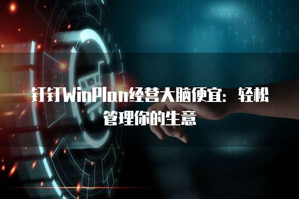 钉钉WinPlan经营大脑便宜：轻松管理你的生意