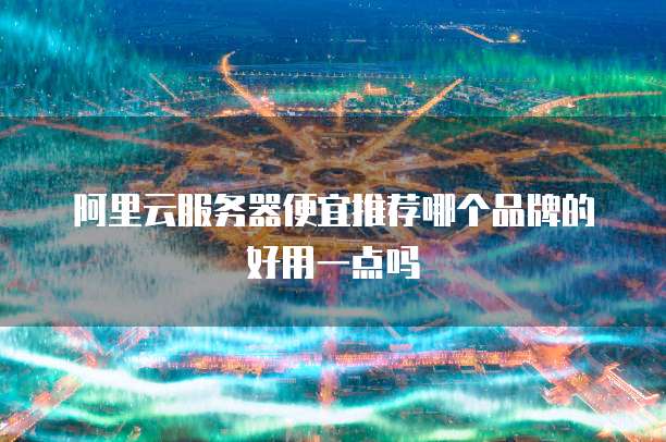 阿里云服务器便宜推荐哪个品牌的好用一点吗