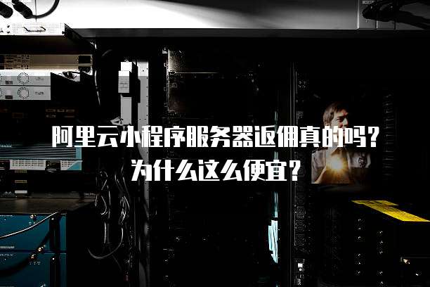 阿里云小程序服务器返佣真的吗?为什么这么便宜?