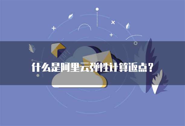 什么是阿里云弹性计算返点?