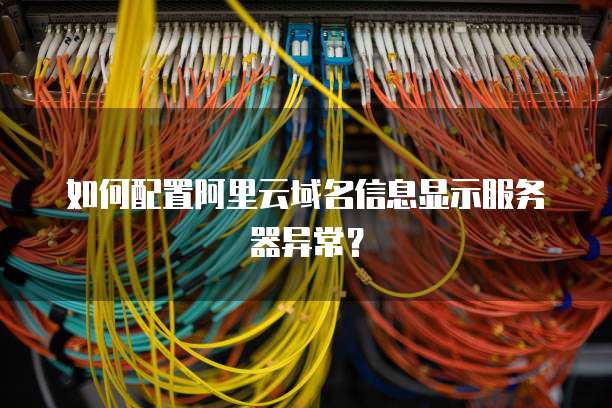 如何配置阿里云域名信息显示服务器异常?