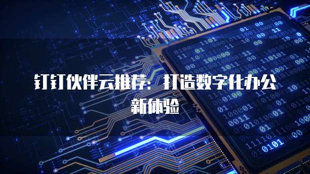 钉钉伙伴云推荐:打造数字化办公新体验