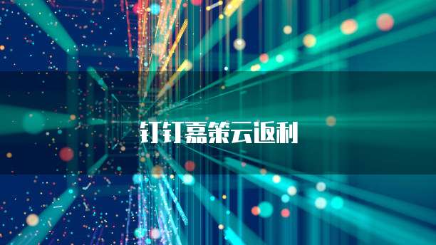 钉钉嘉策云返利