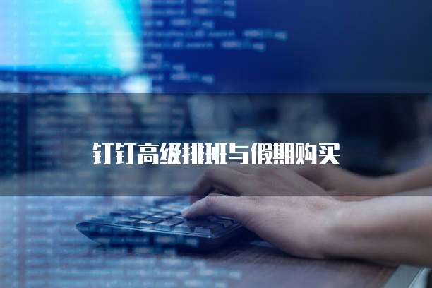 钉钉高级排班与假期购买