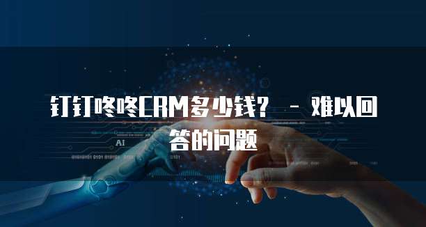 钉钉咚咚CRM多少钱? - 难以回答的问题