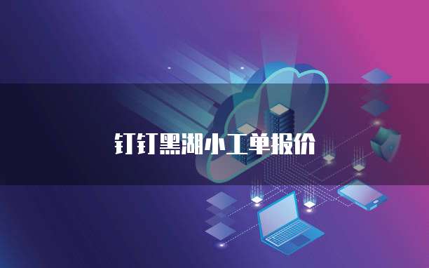 钉钉黑湖小工单报价