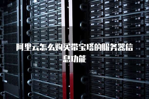 阿里云怎么购买带宝塔的服务器信息功能