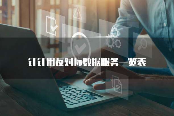 钉钉用友对标数据服务一览表