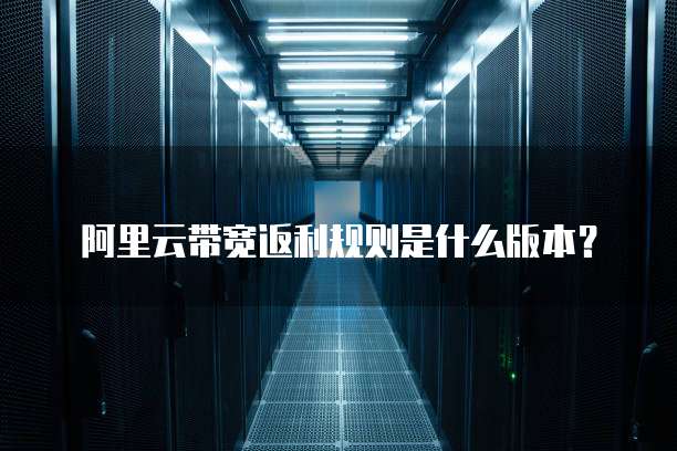 阿里云带宽返利规则是什么版本?