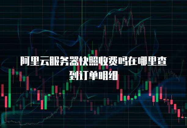 阿里云服务器快照收费吗在哪里查到订单明细