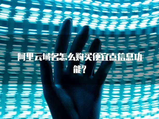 阿里云域名怎么购买便宜点信息功能?