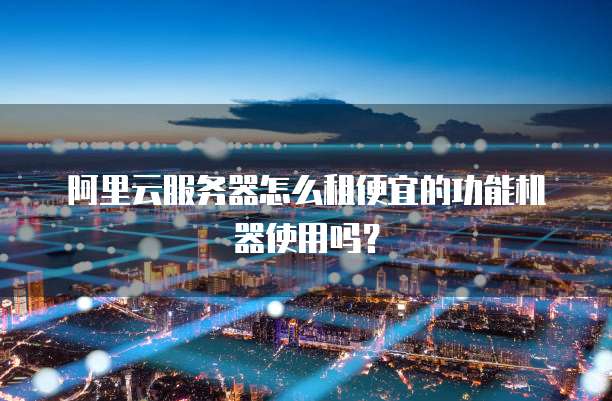 阿里云服务器怎么租便宜的功能机器使用吗?