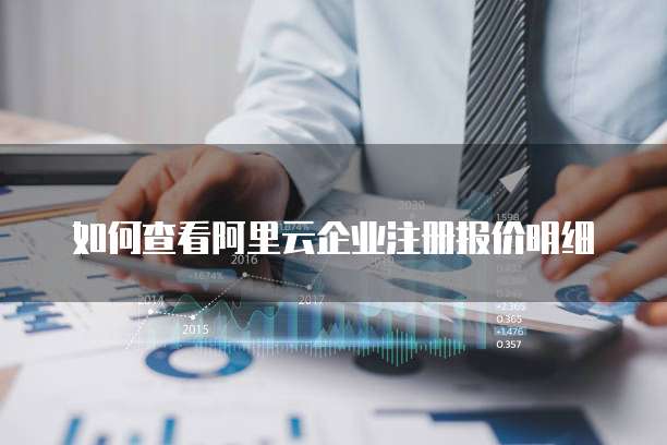 如何查看阿里云企业注册报价明细