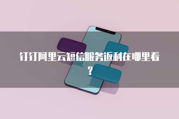 钉钉阿里云短信服务返利在哪里看?