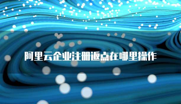 阿里云企业注册返点在哪里操作