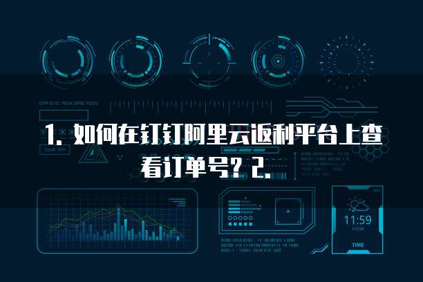 1. 如何在钉钉阿里云返利平台上查看订单号?2. �