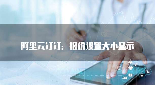 阿里云钉钉:报价设置大小显示