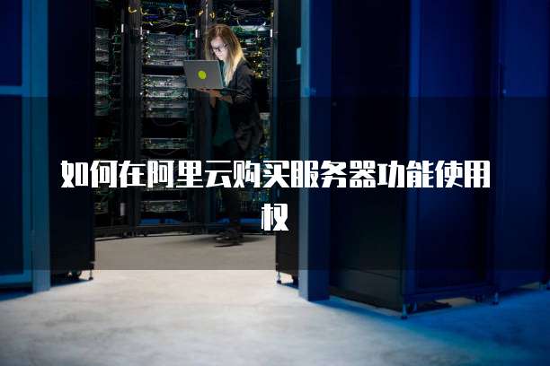如何在阿里云购买服务器功能使用权