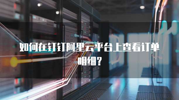 如何在钉钉阿里云平台上查看订单明细？