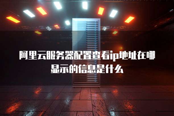 阿里云服务器配置查看ip地址在哪显示的信息是什么