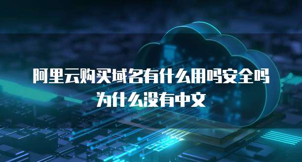 阿里云购买域名有什么用吗安全吗为什么没有中文