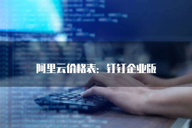 阿里云价格表：钉钉企业版
